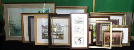 Collection of 16 Framed Prints, Pictures & Frames