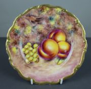 Hand Painted Worcester Fallen Fruit Plate by Delaney