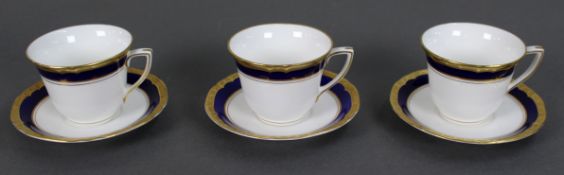 Collection of 3 Royal Worcester Aston Demitasse Cups & Saucers