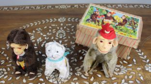 Collection of 3 Vintage Wind-Up Toys