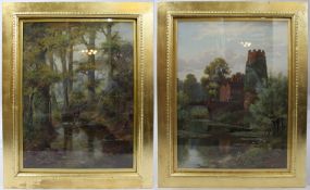 Pair of English Landscape Paintings by Henry Thomas Jarman (1871–1956)