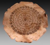 Antique Copper Plate Stamped Mullum