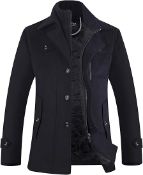 Men's Jacket Winter Coat 80% Wool RRP £75.99 L15b