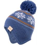 6 x Beanie Knit Hats For Toddlers With Earflap Fleece L30