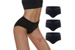 14 x Brand New Overstock-Makone Pack of 3 Period Pants Menstrual Underwear Lb23