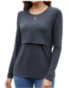 5 x Women's Maternity Nursing Tops For Breastfeeding Shirt XL Lb28