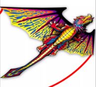 6 x 3D Red Pterosaur Kite For Boys & Adults L4b