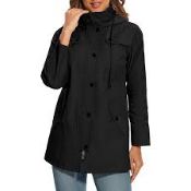 5 x Women's Waterproof Jackets Long Raincoat Hooded (Medium) RRP £261.30 L27a