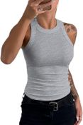 5 x Women's Summer Sleeveless High Neck Tank Top Total RRP £120.75 Lb36a