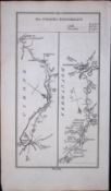 Ireland 245 Years -Old Antique Road Map Omagh, Enniskillen,-254