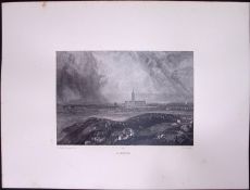 J.M.W Turner Rare “City of Salisbury” 1873 Picturesque Views in England-58