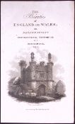 Essex Gateway Tolleshunt- Beckingham Antique 222 Years-Old Steel-Engraving-167