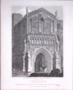 St Nicholas Chapel Norfolk 190 Years-Old John Britton Antique Steel Engraving-157.