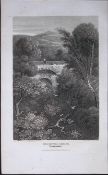 The Devils Bridge Cardiganshire Wales 211 Years-Old Georgian Steel-Engraving-471
