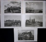 County Kent Job-Lot Antique 218 Years-Old Georgian Steel-Engravings-4.