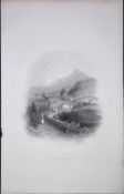 Ireland Village of Enniskerry Wicklow Antique 183 Years-Old Steel-Engraving-18