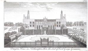 Northamptonshire Drayton House Rare Georgian Copper Antique 1776 Engraving-142.