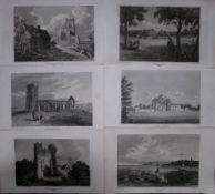 County Suffolk Job-Lot Antique 213 Years-Old Georgian Steel-Engravings-1.