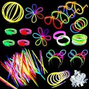 50 x Glowstick Box Assortment Contains Over 100 Pcs Per Box Glowsticks and Accessories