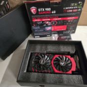 MSI - GTX 980 Gaming 4G G Force - Boxed Customer Return - Untested Unchecked