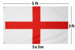 100 x 5ft x 3ft England Flags Brand New and Boxed World Cup 2026