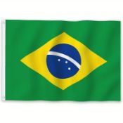 100 x 5ft x 3ft Brazil Flags Brand New and Boxed World Cup 2026
