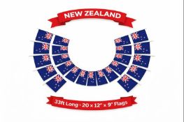 144 Packs 10 Metre 20 XL Flags New Zealand Flags Bunting Brand New and Boxed World Cup 2026