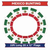 144 Packs 10 Metre 20 XL Flags Mexico Flags Bunting Brand New and Boxed World Cup 2026
