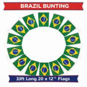 144 Packs 10 Metre 20 XL Flags Brazil Flags Bunting Brand New and Boxed World Cup 2026
