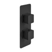 14122150 Una Black Concealed Twin Valve