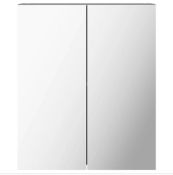 600500250 500mm S/L Gloss Grey Mirror Unit, 2 Door Lot of 10