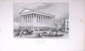 Birmingham Town Hall Dugdale & Archer Antique 180 Years-Old Copper Plate Print-50