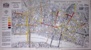 City of London Pedestrians in The Street 1939-1944 Coloured Detailed Map-9