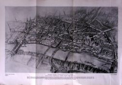 City of London Post-War Reconstruction Birds Eye View From the South 1944 Map-36.