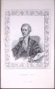 William Pitt Portrait Antique 180 Years-Old Copper Plate Print-110