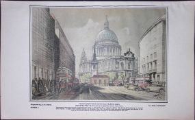 City of London Post-War Reconstruction St Pauls Cathedral 1944 Map-32