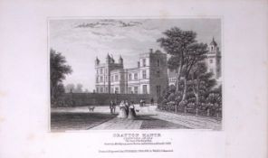 Drayton Manor Staffs Dugdale & Archer Antique 180 Years-Old Copper Plate Print-67