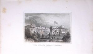 London Pimlico Queens Palace Dugdale & Archer Antique 180 Years-Old Copper Plate Print-53