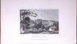 Penhurst Village Kent Antique 180 Years-Old Copper Plate Print-90