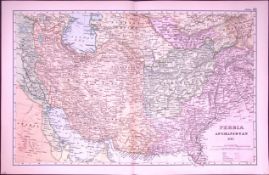 Persia Afghanistan 120-Year-Old Large Antique Map by G.W. Bacon-33