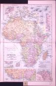 Africa 120-Year-Old Large Coloured Antique Map by G.W. Bacon-7