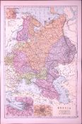 Russia 120-Year-Old Large Antique Map by G.W. Bacon-25