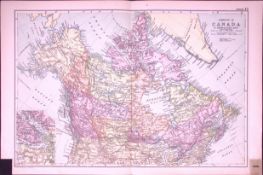 Canada & Newfoundland 120-Year-Old Large Coloured Antique Map by G.W. Bacon-12