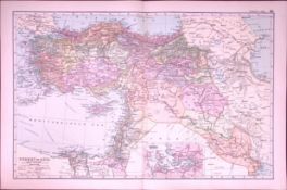 Turkey in Asia 120-Year-Old Large Antique Map by G.W. Bacon-30