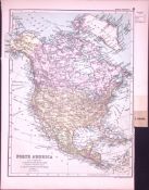 North America 120-Year-Old Antique Map by G.W. Bacon-8