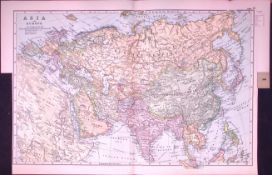 Asia & Europe 120-Year-Old Large Antique Map by G.W. Bacon-6