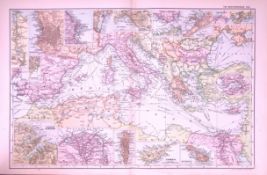 The Mediterranean 120-Year-Old Large Antique Map by G.W. Bacon-29
