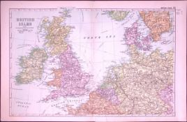 The British Isles 120-Year-Old Large Coloured Antique Map by G.W. Bacon-13
