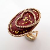 Natural Diamond 18K Yellow Gold Ring