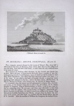 Cornwall St Michaels Mount F. Grose Antique Copper Engraving-4-TR